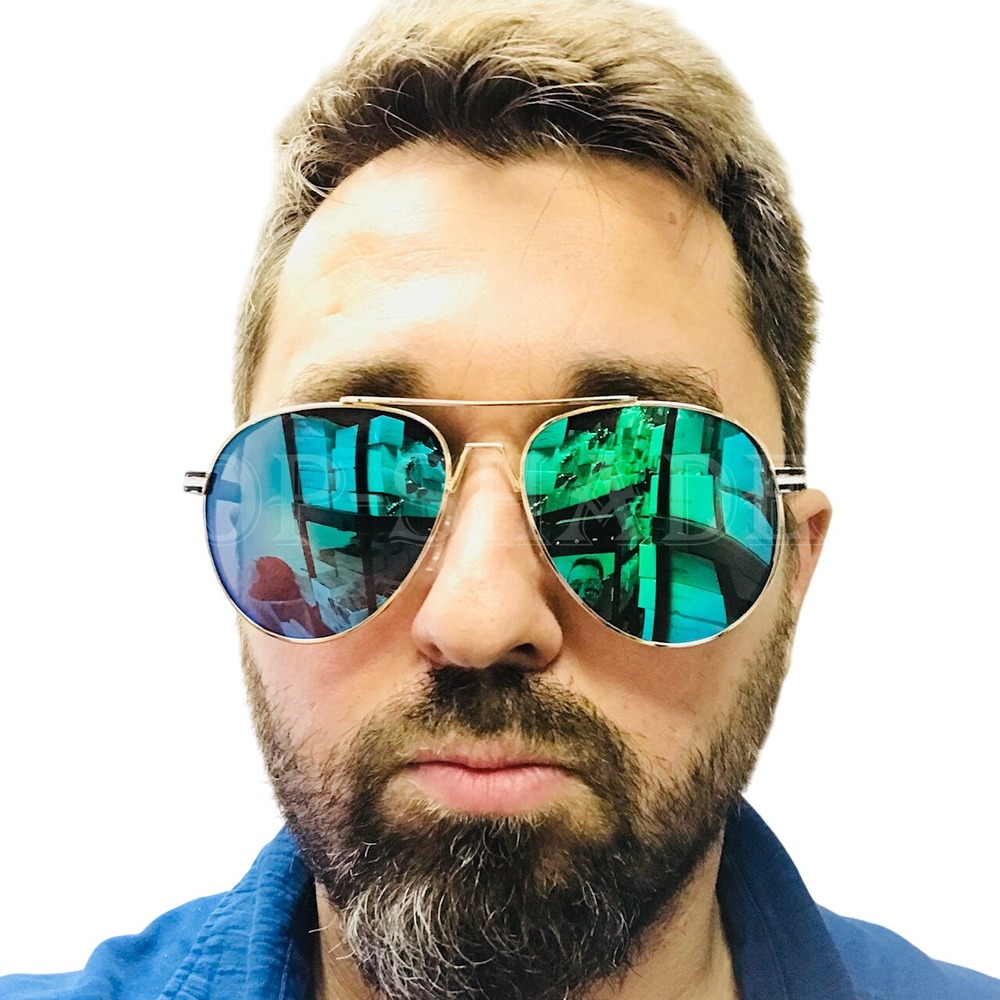 Aviator Sunglasses Mirrored Lens Gold Frame Pilot‎ Style Men Women Shades Trendy